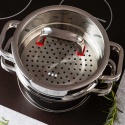 GARNEK STALOWY NA PARĘ 24cm 3 ELEMENTOWY VCASA VC-90107 SIERRA
