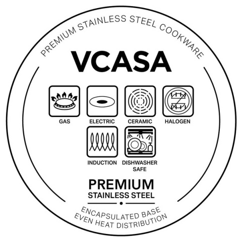 GARNEK STALOWY Z POKRYWĄ 18cm 2.2L VCASA VC-90103 SIERRA