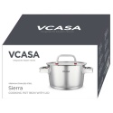 GARNEK STALOWY Z POKRYWĄ 18cm 2.2L VCASA VC-90103 SIERRA
