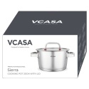GARNEK STALOWY Z POKRYWĄ 20cm 3.2L VCASA VC-90104 SIERRA