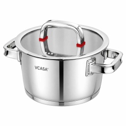 GARNEK STALOWY Z POKRYWĄ 24cm 5.2L VCASA VC-90105 SIERRA