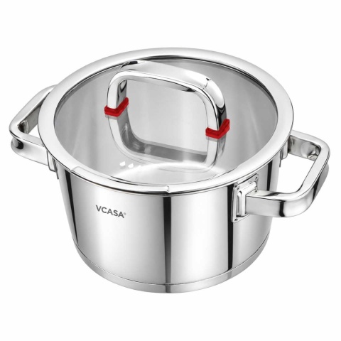 GARNEK STALOWY Z POKRYWĄ 24cm 5.2L VCASA VC-90105 SIERRA