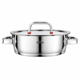 GARNEK STALOWY NISKI Z POKRYWĄ 24cm 2.7L VCASA VC-90106 SIERRA