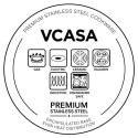 GARNEK STALOWY NISKI Z POKRYWĄ 24cm 2.7L VCASA VC-90106 SIERRA