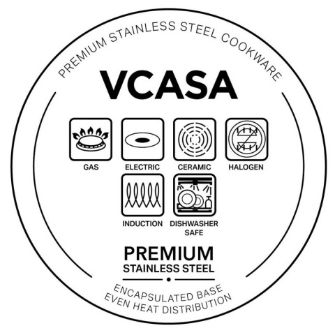 ZESTAW GARNKÓW STALOWYCH 16/20/24cm 6 ELEMENTÓW VCASA VC-90108 SIERRA