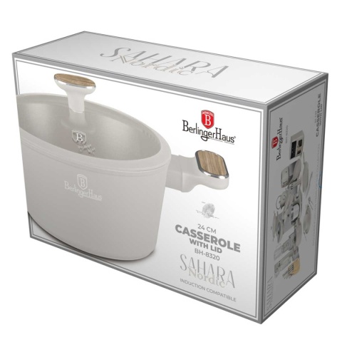 GARNEK TYTANOWY Z POKRYWĄ 24cm BERLINGER HAUS BH-8320 SAHARA NORDIC