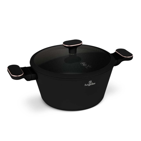 GARNEK TYTANOWY Z POKRYWĄ 24cm BERLINGER HAUS BH-8358 BLACK ROSE