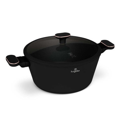 GARNEK TYTANOWY Z POKRYWĄ 28cm BERLINGER HAUS BH-8359 BLACK ROSE