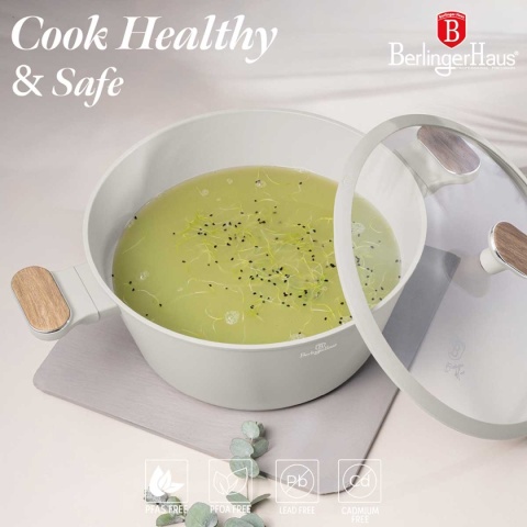 GARNEK TYTANOWY Z POKRYWĄ 28cm BERLINGER HAUS BH-8321 SAHARA NORDIC