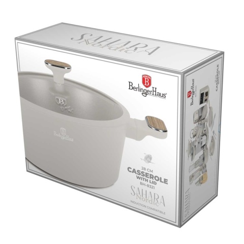 GARNEK TYTANOWY Z POKRYWĄ 28cm BERLINGER HAUS BH-8321 SAHARA NORDIC