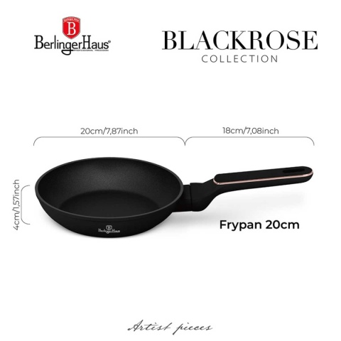 PATELNIA TYTANOWA 20cm BERLINGER HAUS BH-8345 BLACK ROSE