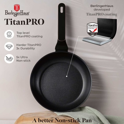 PATELNIA TYTANOWA 24cm BERLINGER HAUS BH-8346 BLACK ROSE