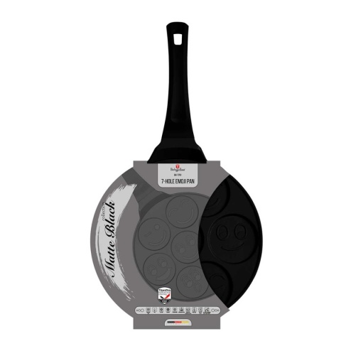PATELNIA TYTANOWA 26cm DO PLACUSZKÓW EMOJI BERLINGER HAUS BH-7791 MATTE BLACK