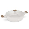 PŁASKI GARNEK TYTANOWY Z POKRYWĄ 28cm BERLINGER HAUS BH-8318 SAHARA NORDIC
