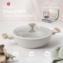 PŁASKI GARNEK TYTANOWY Z POKRYWĄ 28cm BERLINGER HAUS BH-8318 SAHARA NORDIC