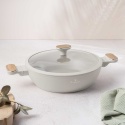 PŁASKI GARNEK TYTANOWY Z POKRYWĄ 28cm BERLINGER HAUS BH-8318 SAHARA NORDIC