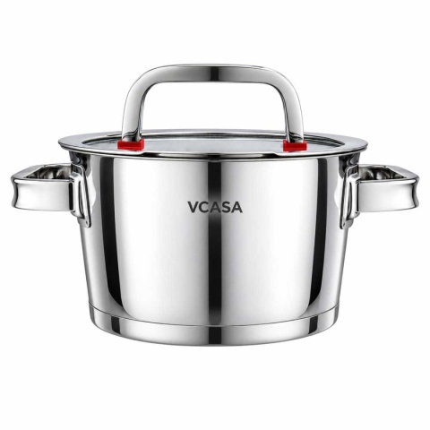 GARNEK STALOWY Z POKRYWĄ 16cm 1,6L VCASA VC-90102 SIERRA