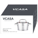 GARNEK STALOWY Z POKRYWĄ 16cm 1,6L VCASA VC-90102 SIERRA