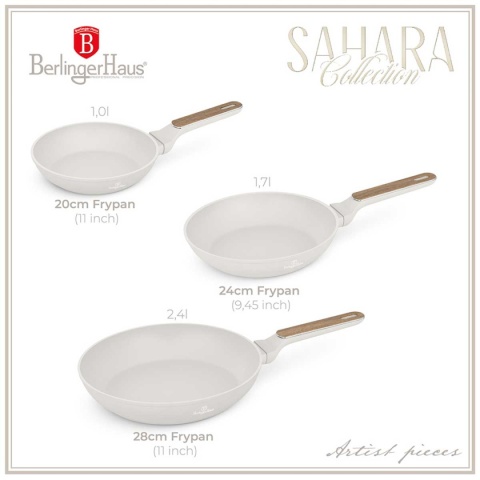 ZESTAW 3 PATELNI TYTANOWYCH BERLINGER HAUS BH-8322 SAHARA NORDIC