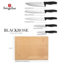 ZESTAW 5 NOŻY KUCHENNYCH Z DESKĄ BERLINGER HAUS BH-2963 BLACK ROSE