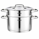 GARNEK STALOWY NA PARĘ 20cm 3 ELEMENTOWY VCASA VC-90117 AMARA
