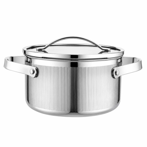 GARNEK STALOWY Z POKRYWĄ 18cm 2.1L VCASA VC-90123 VELORA