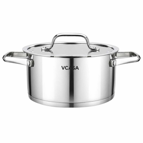 GARNEK STALOWY Z POKRYWĄ 18cm 2.6L VCASA VC-901113 AMARA