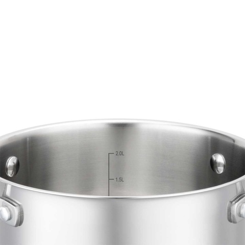 GARNEK STALOWY Z POKRYWĄ 18cm 2.6L VCASA VC-901113 AMARA