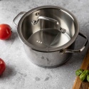 GARNEK STALOWY Z POKRYWĄ 18cm 2.6L VCASA VC-901113 AMARA
