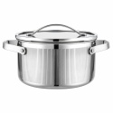 GARNEK STALOWY Z POKRYWĄ 20cm 3L VCASA VC-90124 VELORA