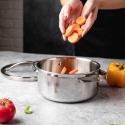 GARNEK STALOWY Z POKRYWĄ 20cm 3L VCASA VC-90124 VELORA