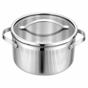 GARNEK STALOWY Z POKRYWĄ 20cm 3L VCASA VC-90124 VELORA