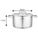 GARNEK STALOWY Z POKRYWĄ 20cm 3.4L VCASA VC-901114 AMARA