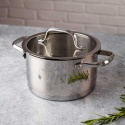GARNEK STALOWY Z POKRYWĄ 20cm 3.4L VCASA VC-901114 AMARA