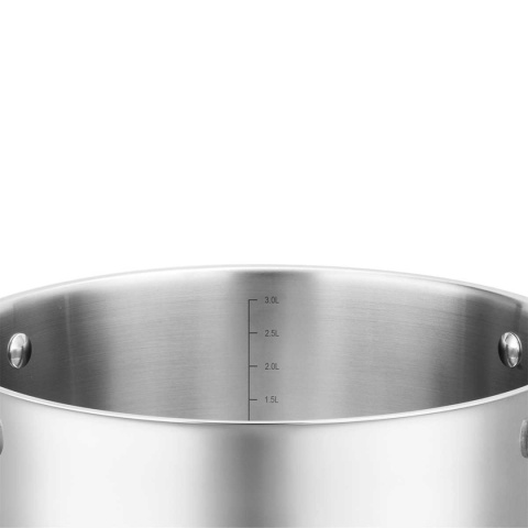 GARNEK STALOWY Z POKRYWĄ 20cm 3.4L VCASA VC-901114 AMARA