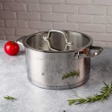 GARNEK STALOWY Z POKRYWĄ 24cm 5.8L VCASA VC-901115 AMARA