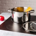 GARNEK STALOWY Z POKRYWĄ 24cm 5.8L VCASA VC-901115 AMARA