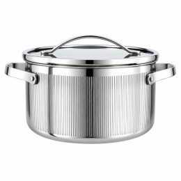 GARNEK STALOWY Z POKRYWĄ 24cm 5.8L VCASA VC-90125 VELORA