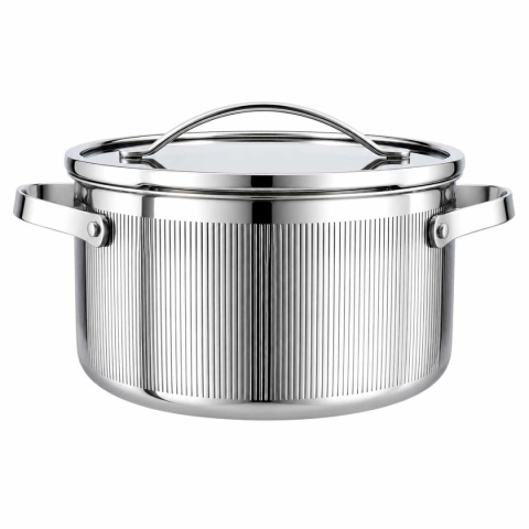 GARNEK STALOWY Z POKRYWĄ 24cm 5.8L VCASA VC-90125 VELORA