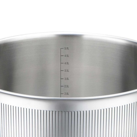 GARNEK STALOWY Z POKRYWĄ 24cm 5.8L VCASA VC-90125 VELORA