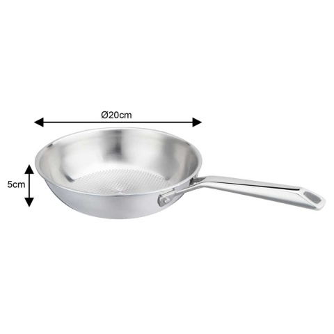 PATELNIA STALOWA 20cm VCASA VC-90151 VELORA TRI-PLY