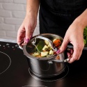 GARNEK STALOWY Z POKRYWĄ 16cm 1,8L VCASA VC-901112 AMARA