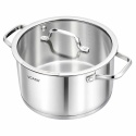 GARNEK STALOWY Z POKRYWĄ 16cm 1,8L VCASA VC-901112 AMARA