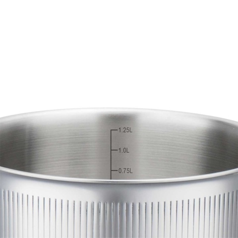 RONDEL STALOWY Z POKRYWĄ 16cm 1,6L VCASA VC-90121 VELORA