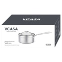 RONDEL STALOWY Z POKRYWĄ 16cm 1,6L VCASA VC-90121 VELORA