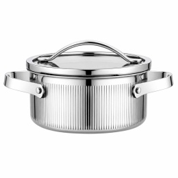 GARNEK STALOWY Z POKRYWĄ 16cm 1,5L VCASA VC-90122 VELORA
