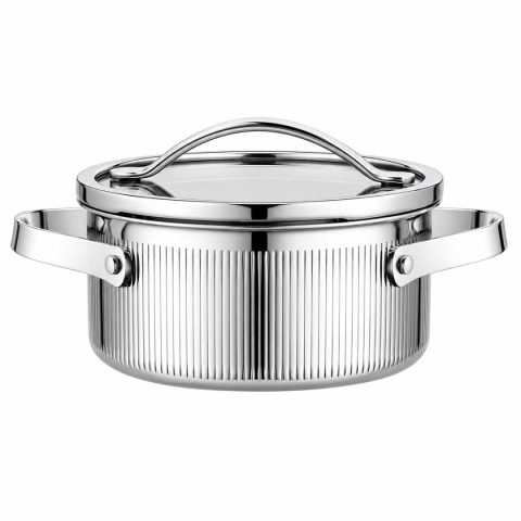 GARNEK STALOWY Z POKRYWĄ 16cm 1,5L VCASA VC-90122 VELORA