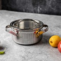 GARNEK STALOWY Z POKRYWĄ 16cm 1,5L VCASA VC-90122 VELORA