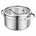 GARNEK STALOWY Z POKRYWĄ 16cm 1,5L VCASA VC-90122 VELORA