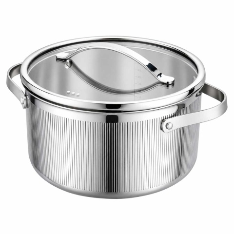 GARNEK STALOWY Z POKRYWĄ 16cm 1,5L VCASA VC-90122 VELORA